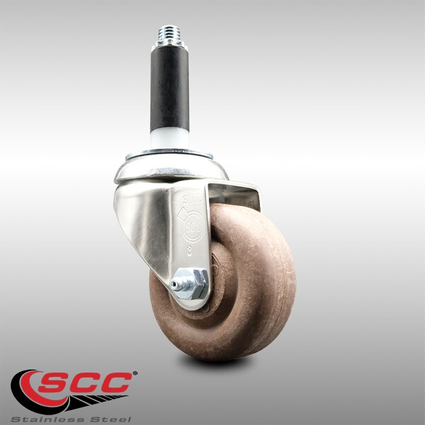 3 Inch 316SS High Temp Glass Filled Nylon 7/8 Inch Expanding Stem Caster SCC